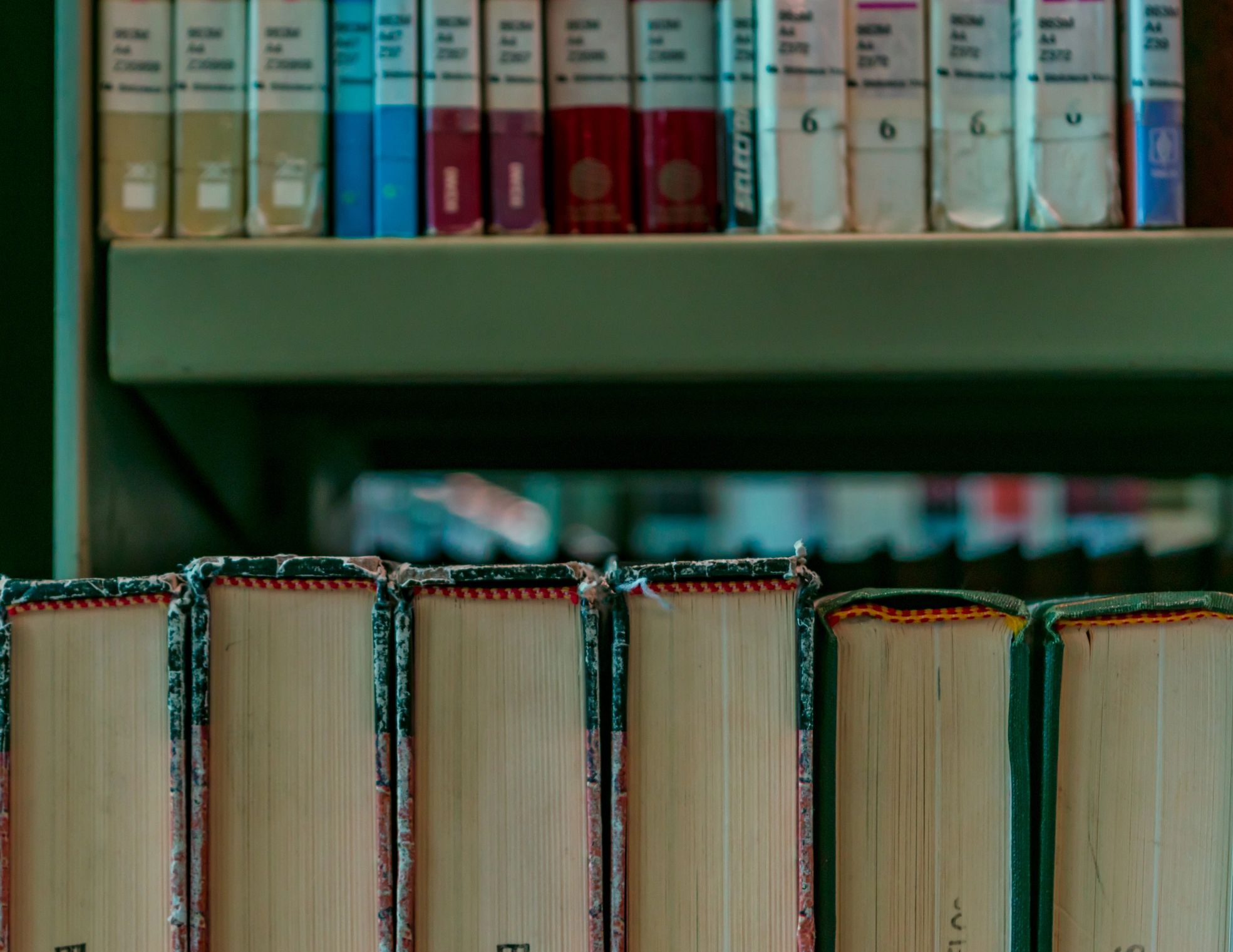 Shelves filled with books for browsing